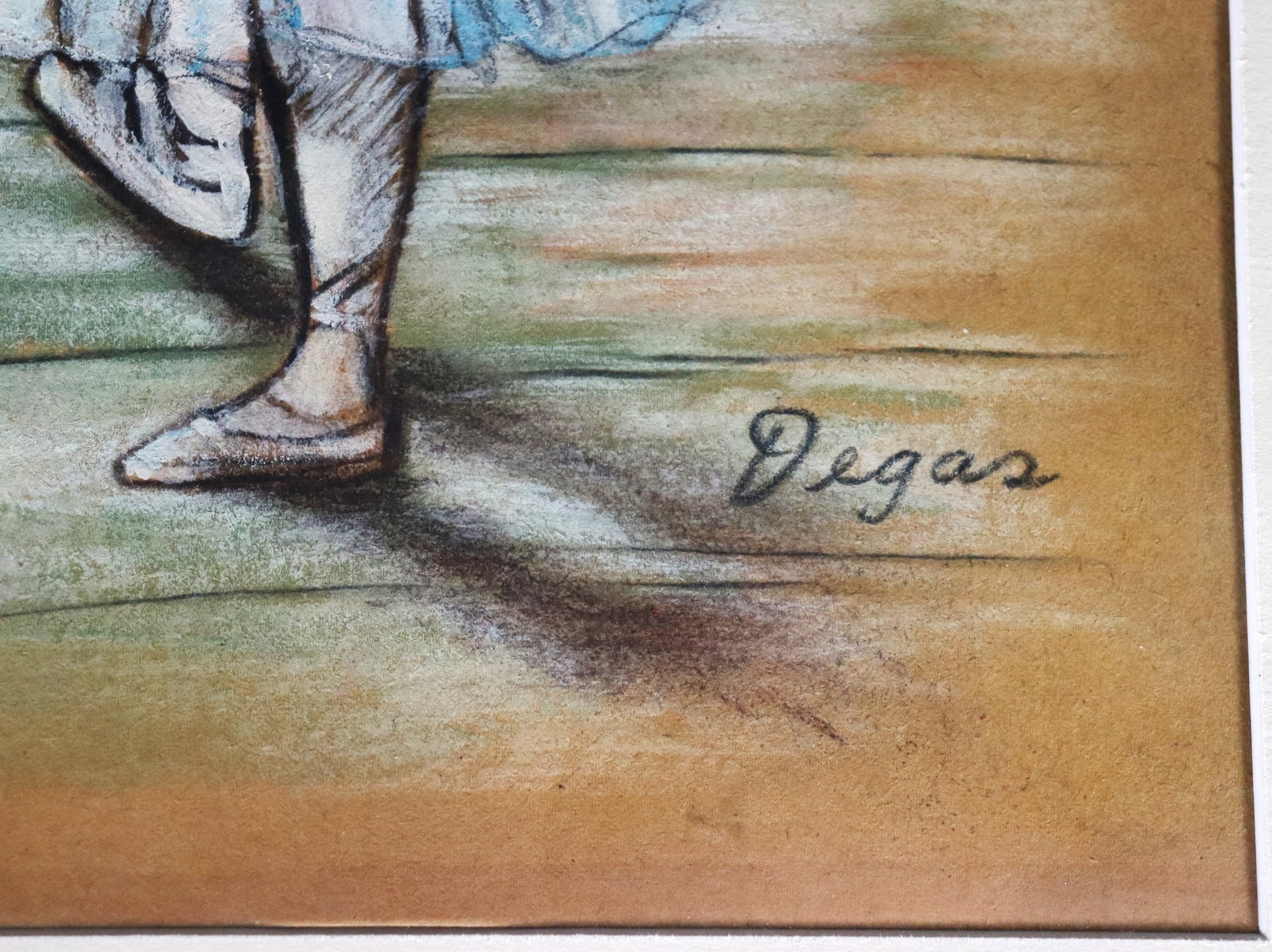 Framed pastel on paper signed DEGAS, Dancer - 3