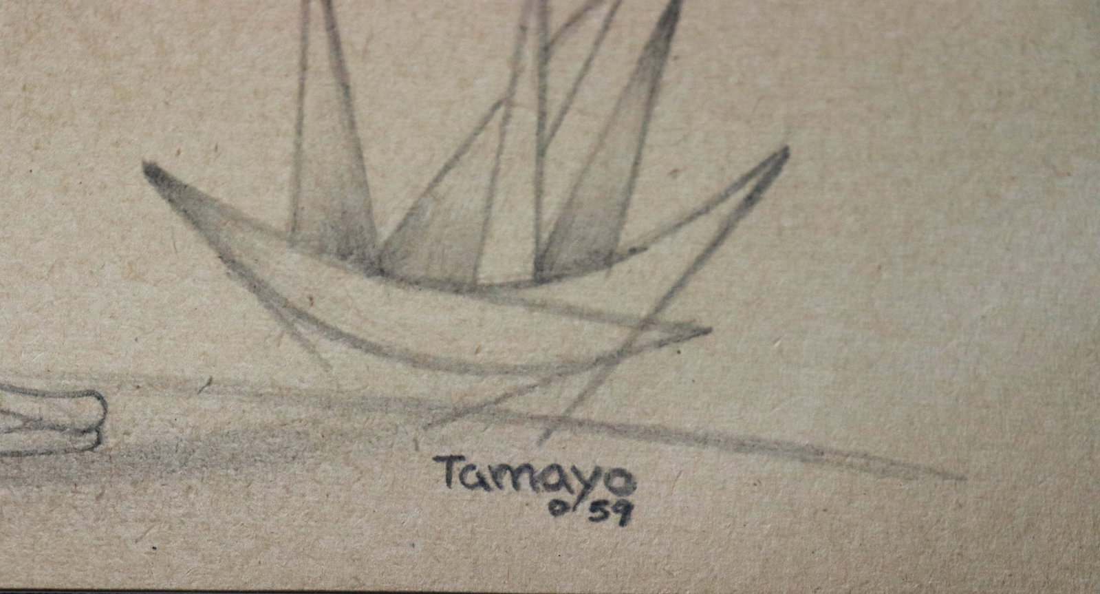 Framed Drawing on paper signed Tamayo and dated 59 - 4