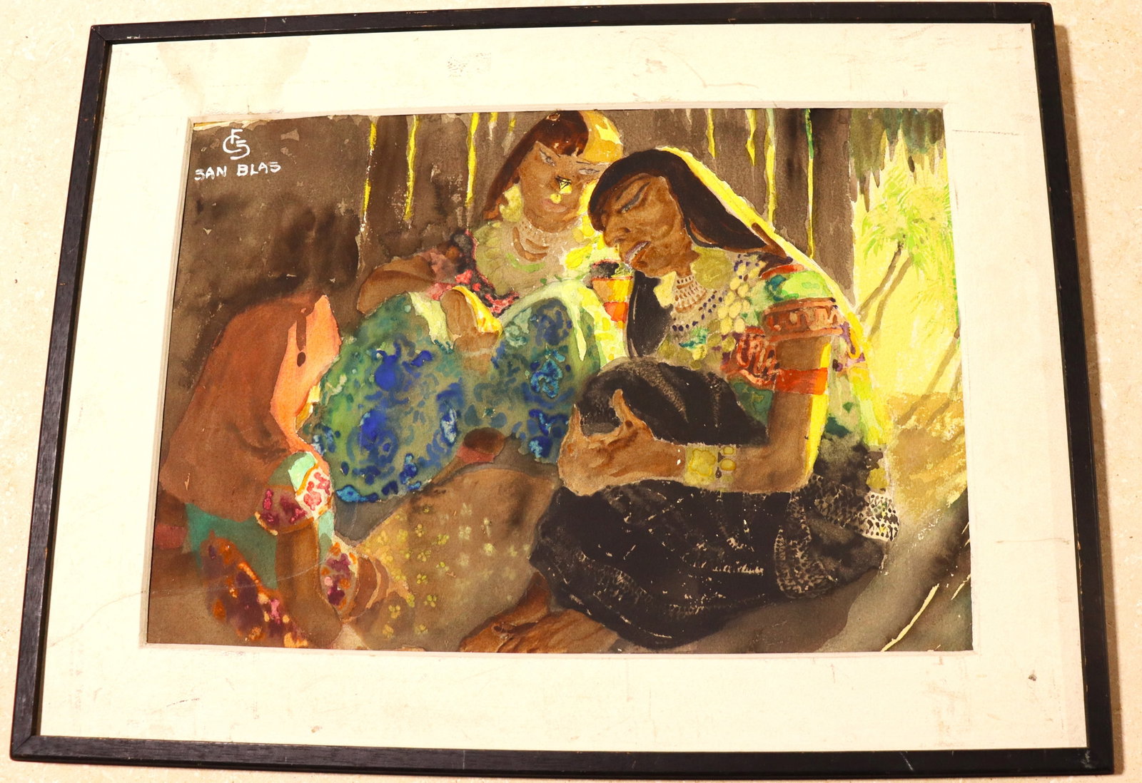 Mixed Media on Paper signed Carl Folke Sahlin (1 of 4)