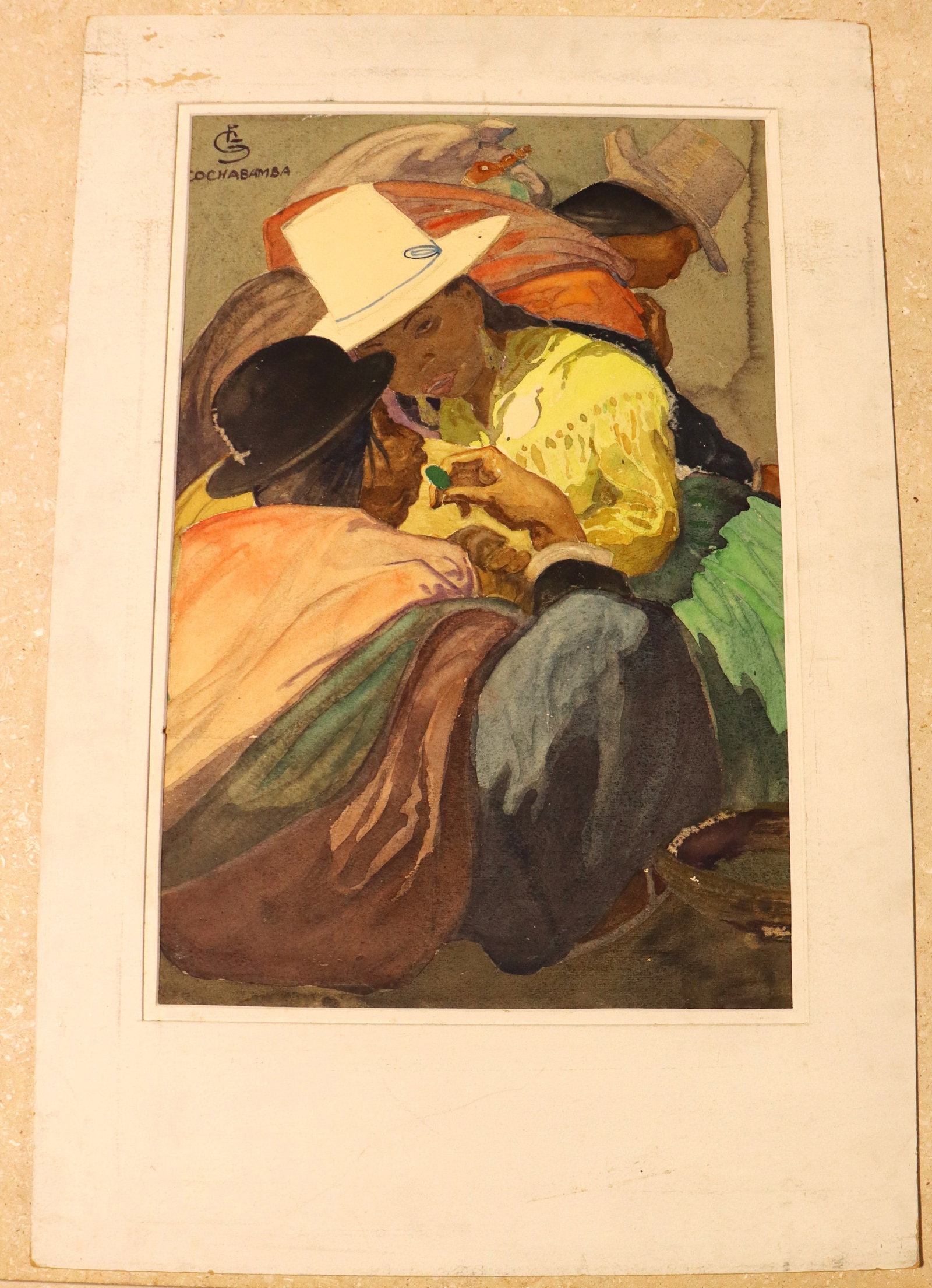 Mixed Media on Paper signed Carl Folke Sahlin (1 of 4)