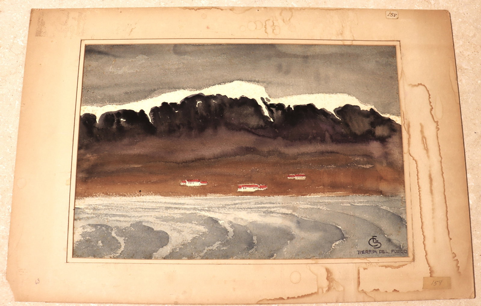 Mixed Media on Paper signed Carl Folke Sahlin (1 of 4)