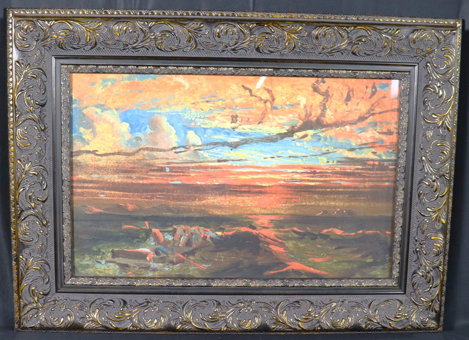 Framed art print titled "Sunset at Sea After a Storm" by Francis Danby. (1 of 5)