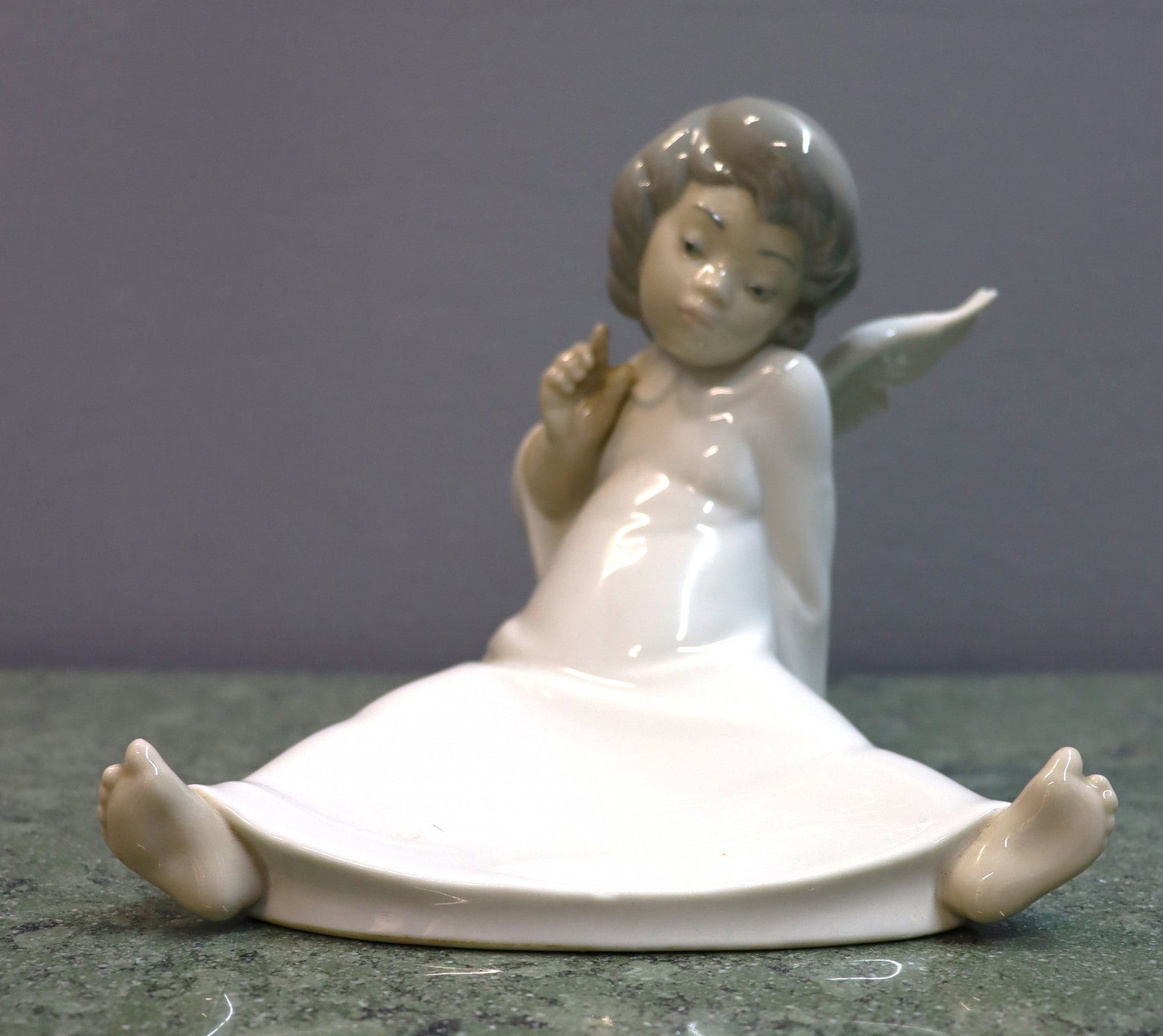 Vintage LladrÃ³ "Angel Wondering" porcelain figurine, (1 of 6)