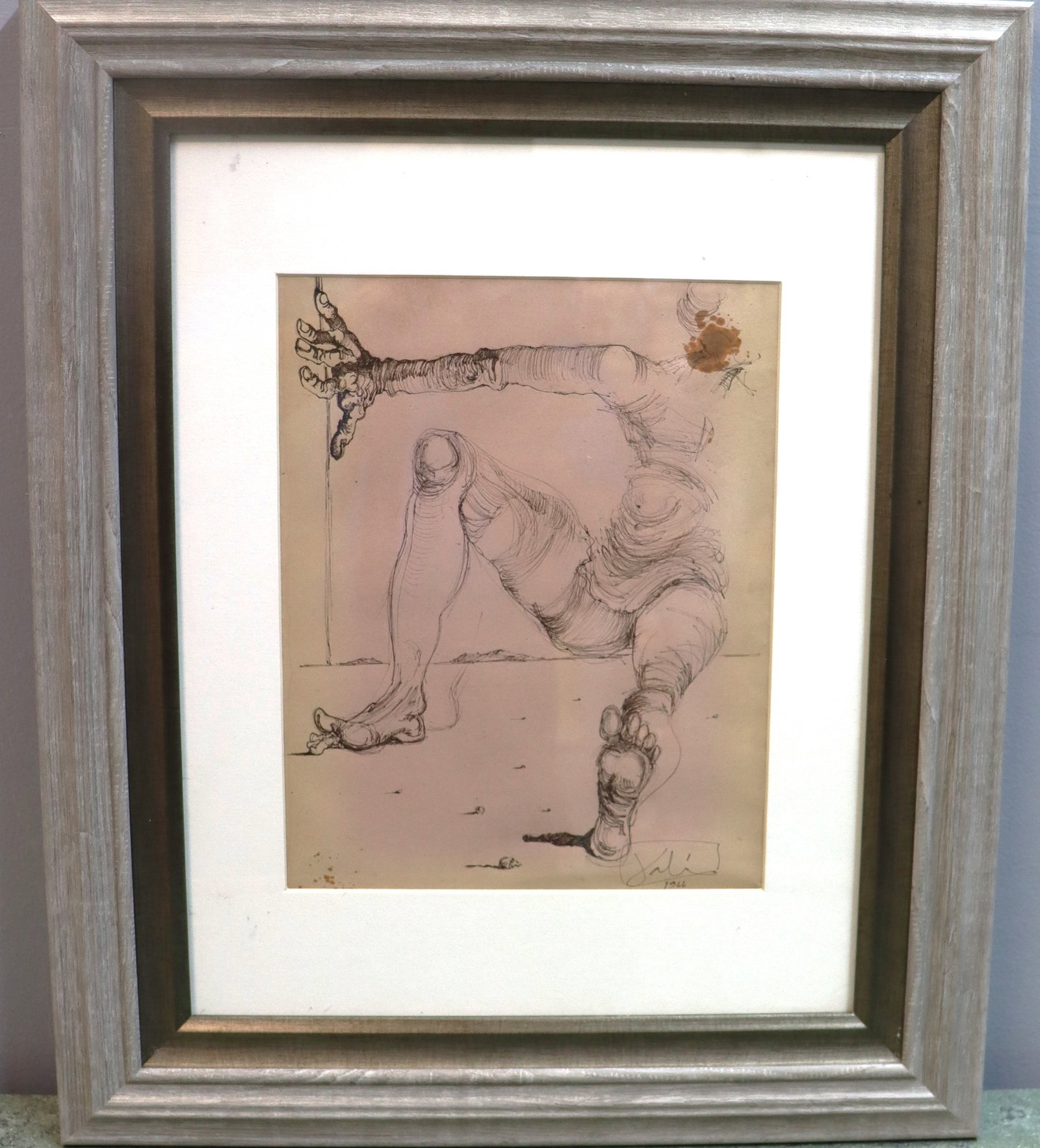 Framed Ink on paper signed Salvador Dali dated 1966 (1 of 4)