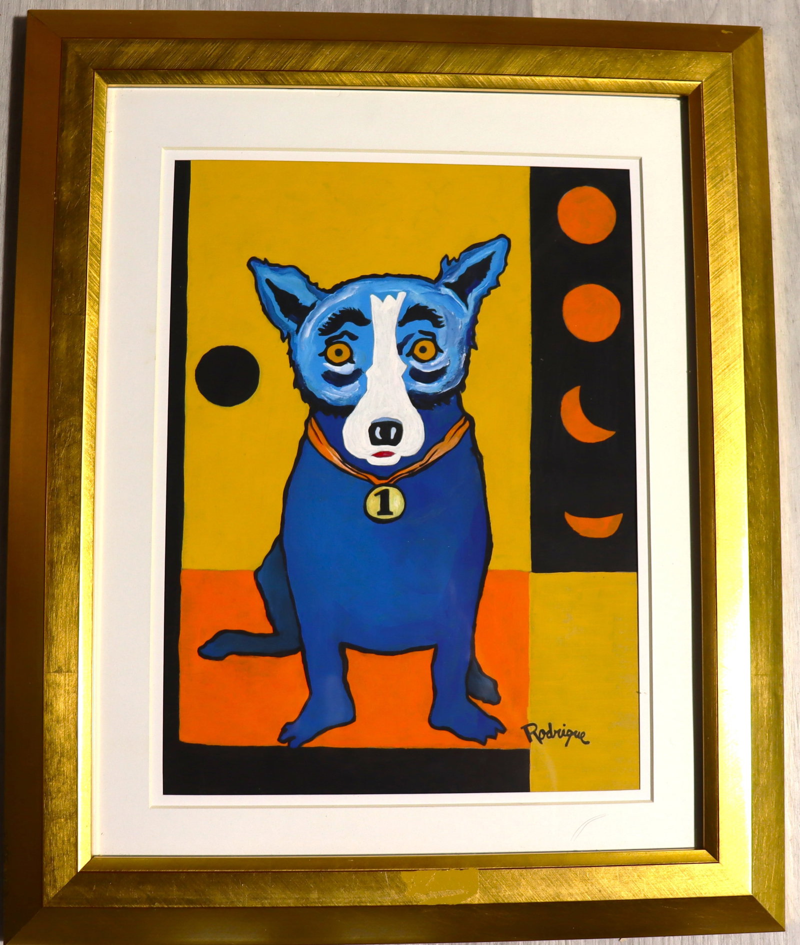 Framed Mixed Media on paper signed Rodrigue - 3