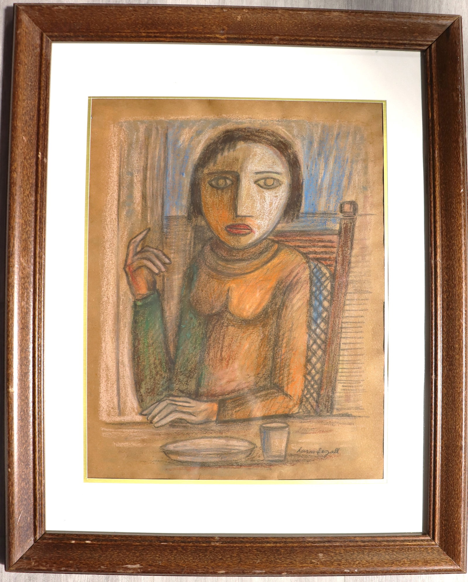 Framed Pastel on paper signed LASAR SEGALL: Framed Pastel on paper signed LASAR SEGALL LASAR SEGALL (1981-1957, Lithuania/ Brazil)We do not have a COA for this piece and is therefore being sold in the manner of LASAR SEGALL DIMENSIONS with fram