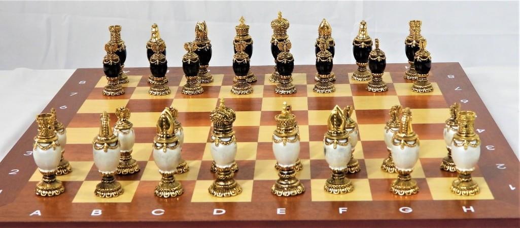 House of Fabergé Imperial Chess Set, crafted from 24kt gold-plated (1 of 8)
