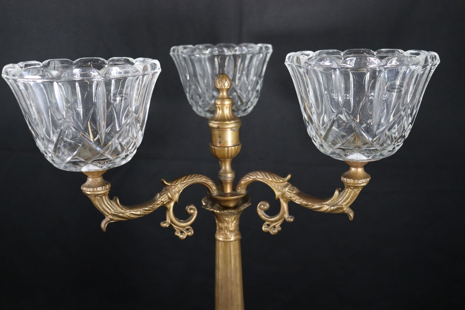 Candleholder three arm and Crystal - 5