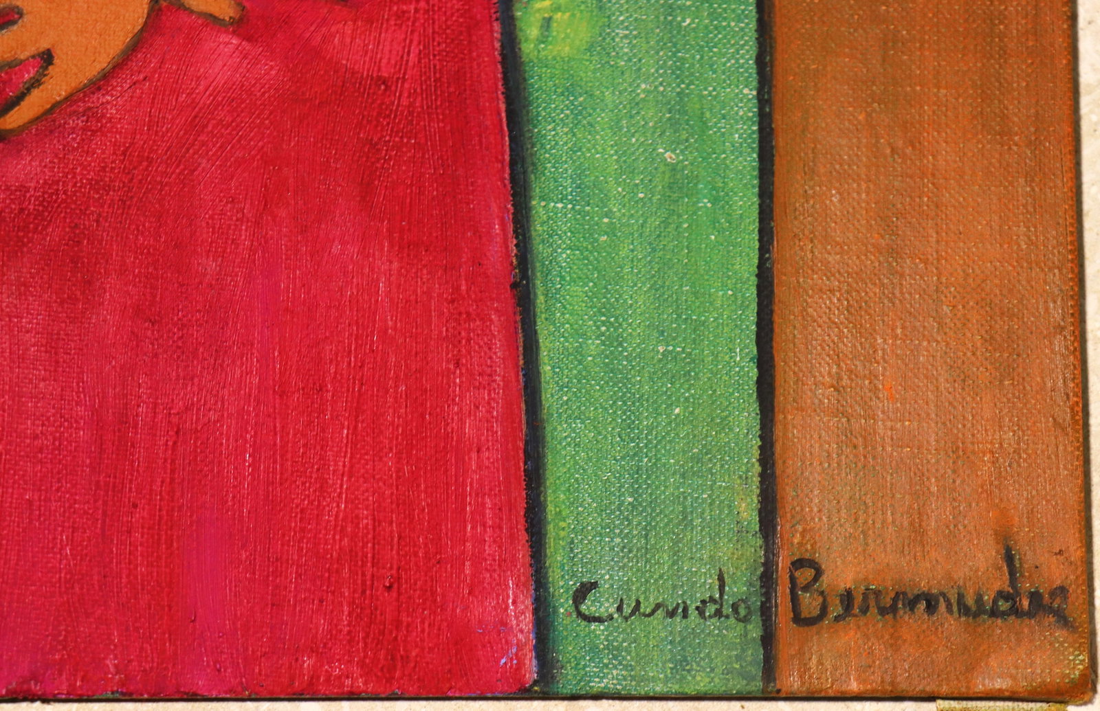 Unframed Oil on canvas panel signed Cundo Bermudez - 3