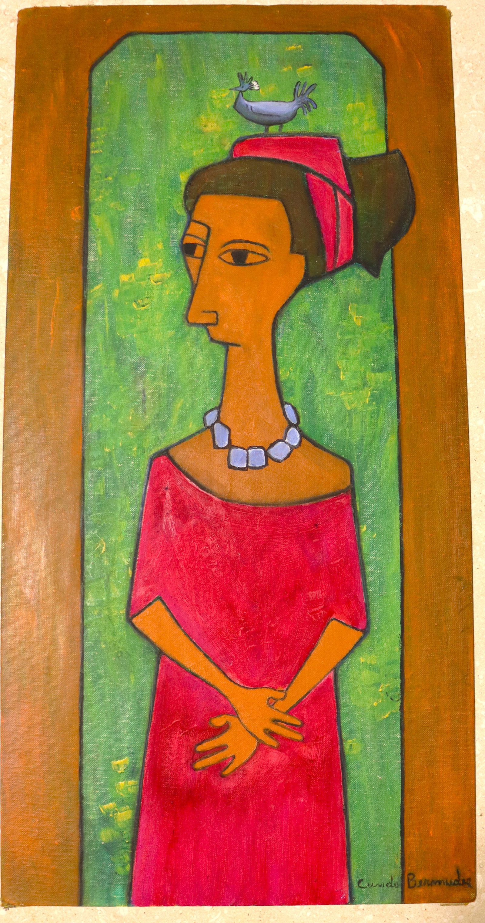 Unframed Oil on canvas panel signed Cundo Bermudez - 4