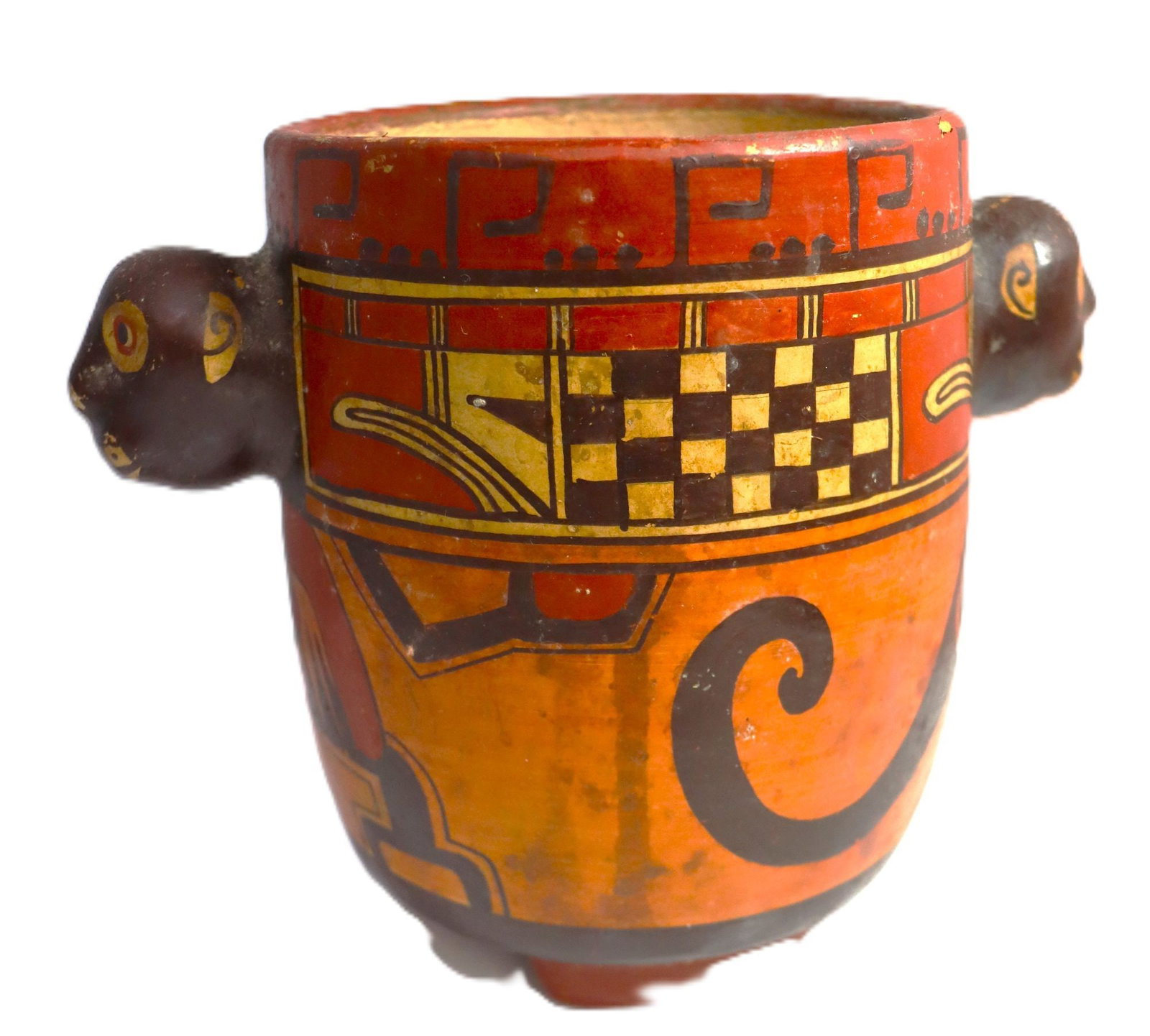 Ancient Nazca Polychrome Stirrup Spout Vessel wit (1 of 6)