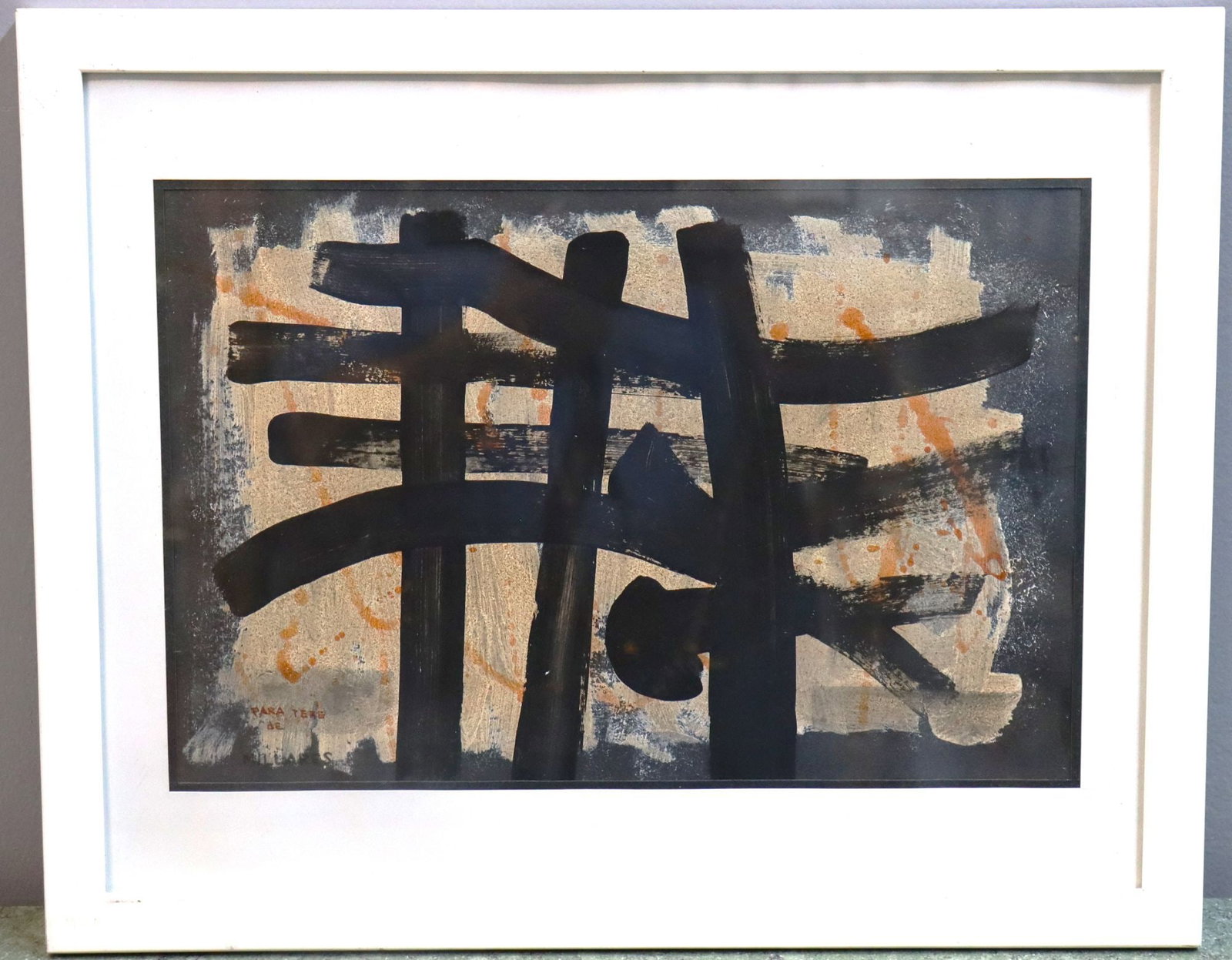 Framed Mixed Media on paper signed Manolo Millare (1 of 4)