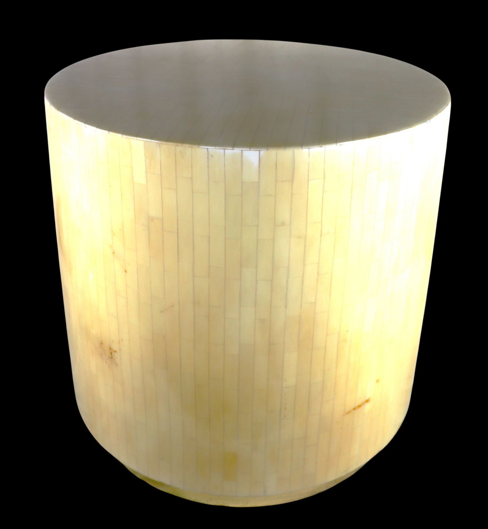 Vintage Cylindrical Pedestal Side Table - 2