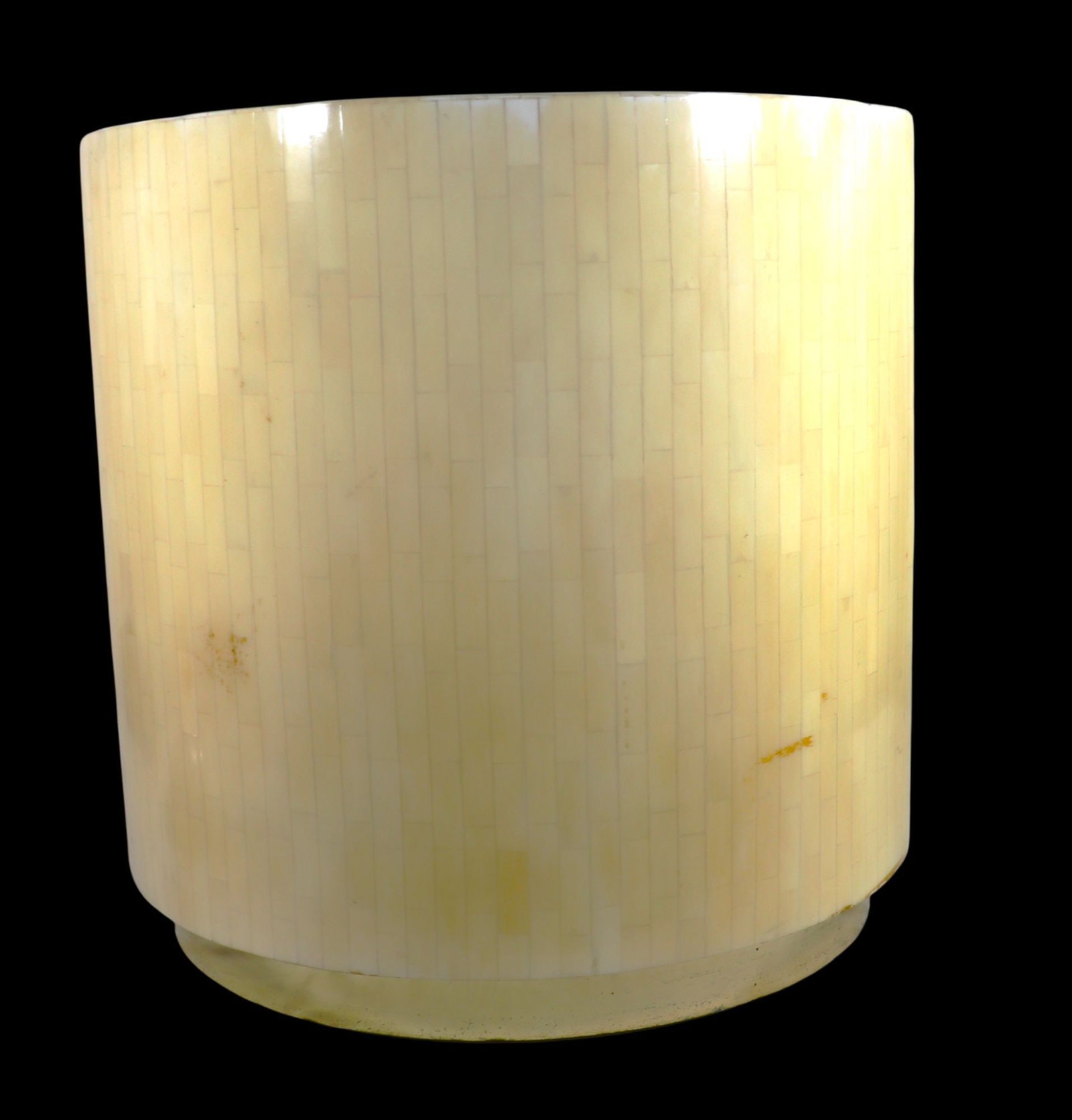 Vintage Cylindrical Pedestal Side Table - 6