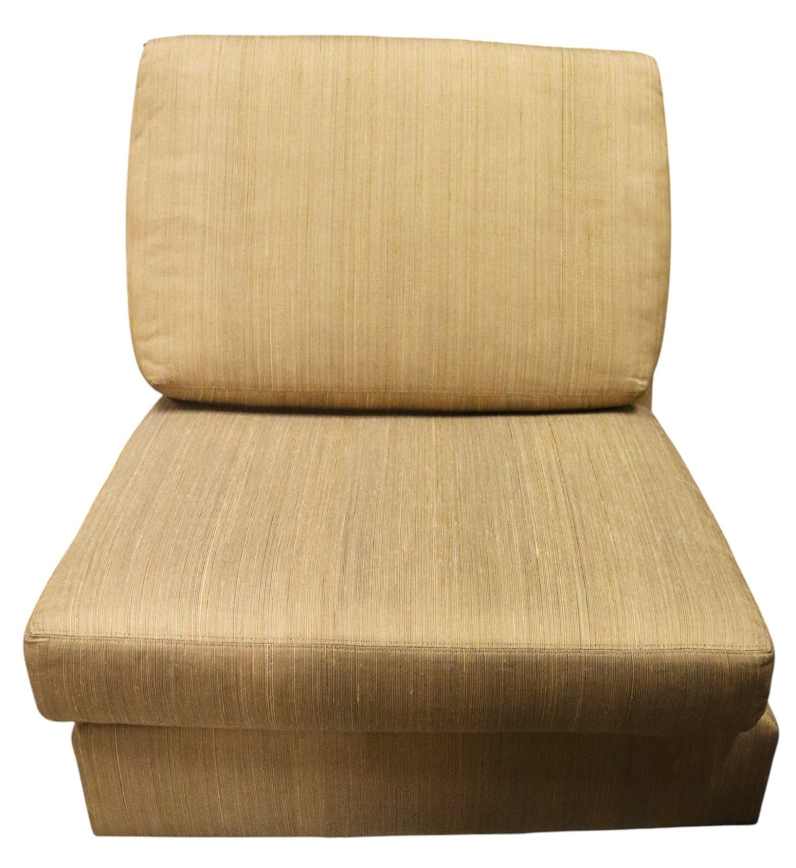 Royal Custon Designs Inc. Swivel Club Chair in Ta: This contemporary club chair, manufactured by Royal Custon Designs Inc., features a swivel base and is upholstered in a durable tan fabric with a subtle textured stripe. The chair is designed for