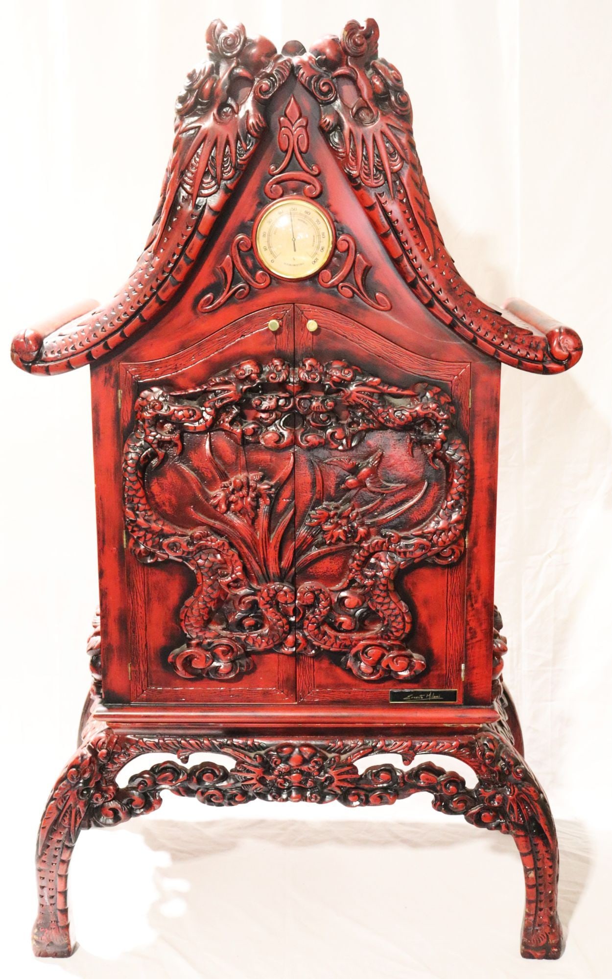 Ernesto Milanés Dragon Carved Red Lacquer Cigar H (1 of 8)