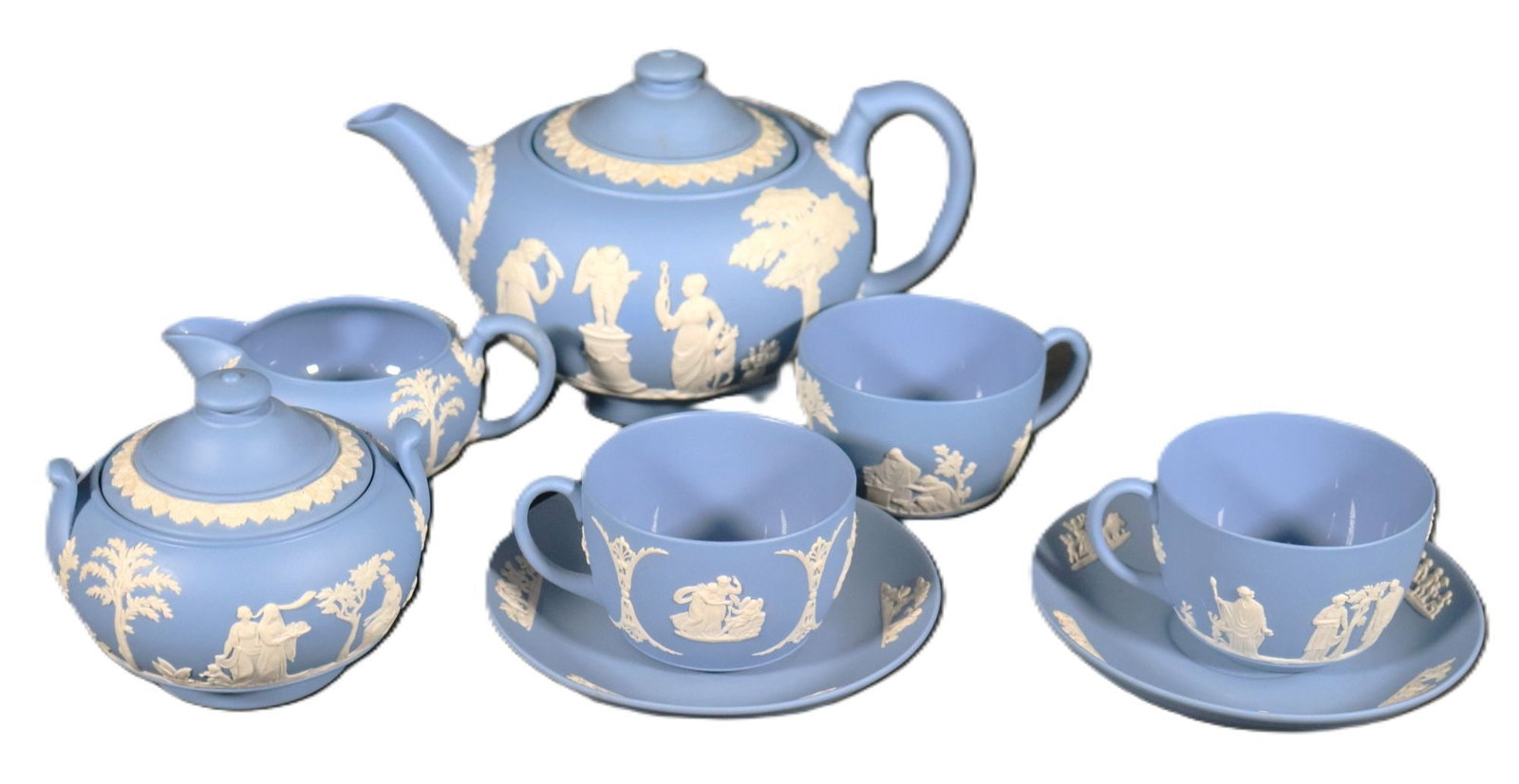 Wedgwood Jasperware Pale Blue Tea Set - Teapot, S (1 of 6)
