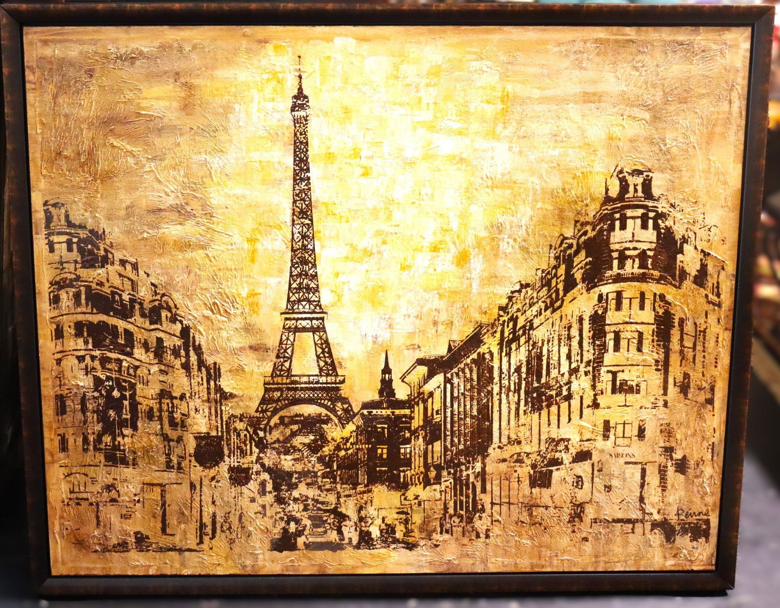 Oil on Canvas signed and appears to be a painting (1 of 5)