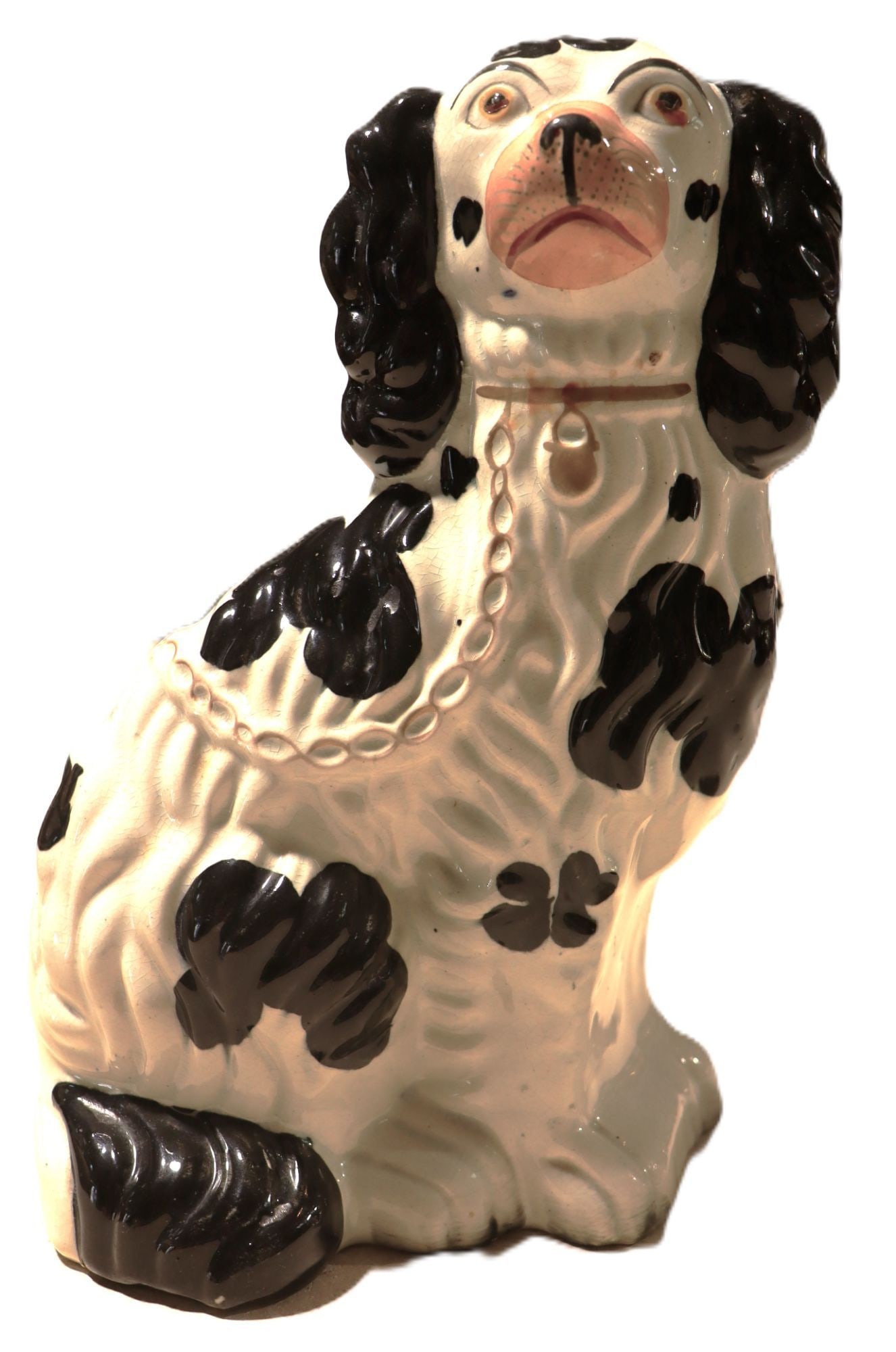 Victorian Staffordshire Ceramic Spaniel Figurine (1 of 5)
