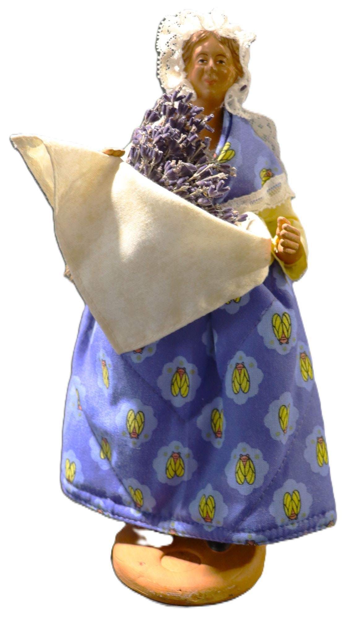 French Santon Figurine Provence Woman with Lavend (1 of 8)