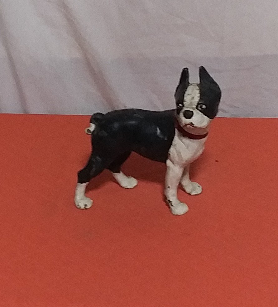 Cast Iron Boston Terrier Dog: Cast iron Boston Terrier dog doorstop