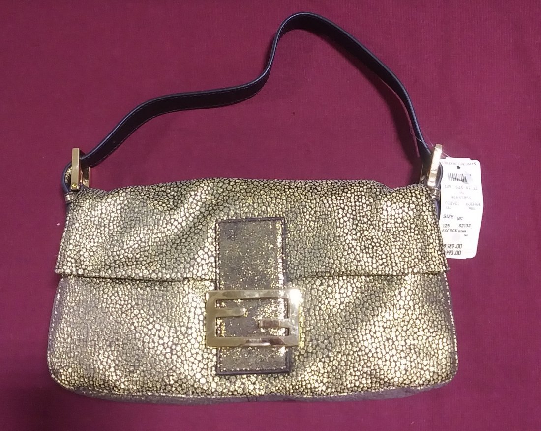 Gold FENDI bag with tags: Gold FENDI bag with tags