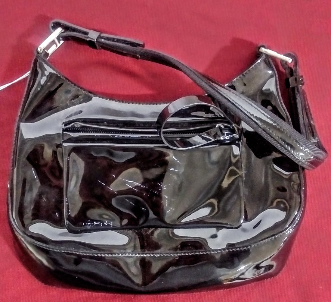 Black Prada patent leather purse pocketbook: Black Prada patent leather purse pocketbook