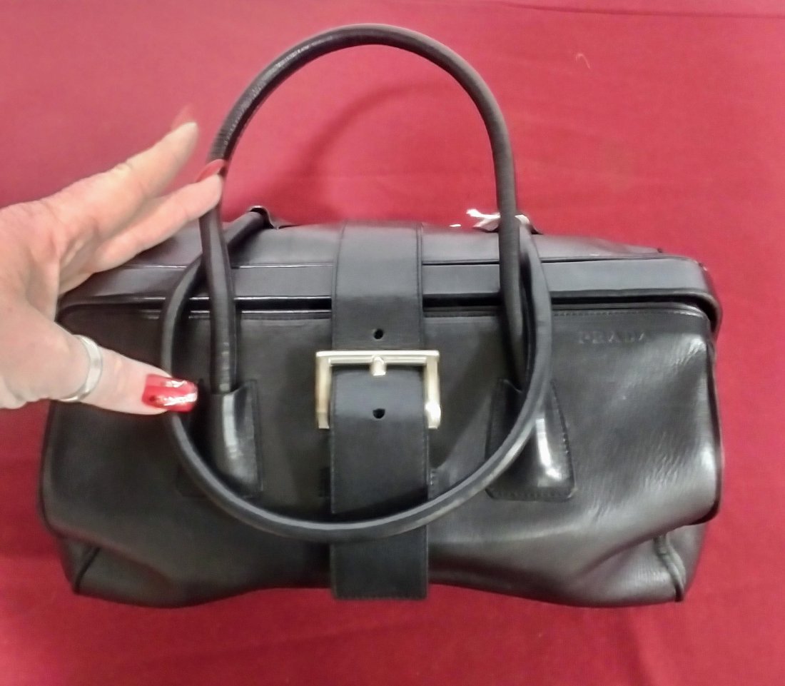 Prada doctor's bag black and silver pocketbook: Prada doctor's bag black and silver pocketbook