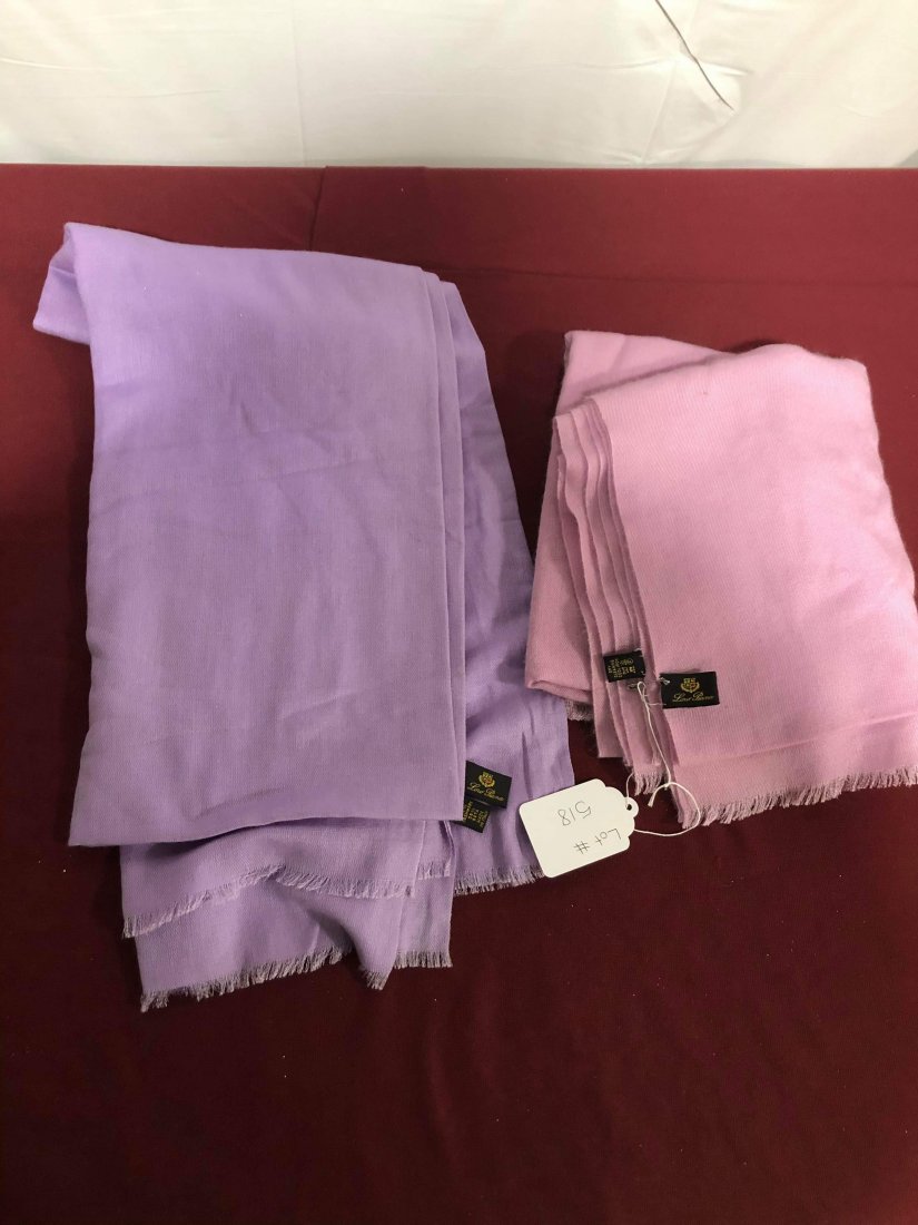 Lot of 2 Loro Piana cashmere and Seta Scarves: Lot of 2 Loro Piana cashmere and Seta Scarves
