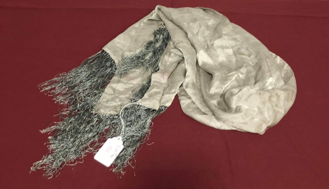 Giorgio Armani grey silk scarf: Giorgio Armani grey silk scarf