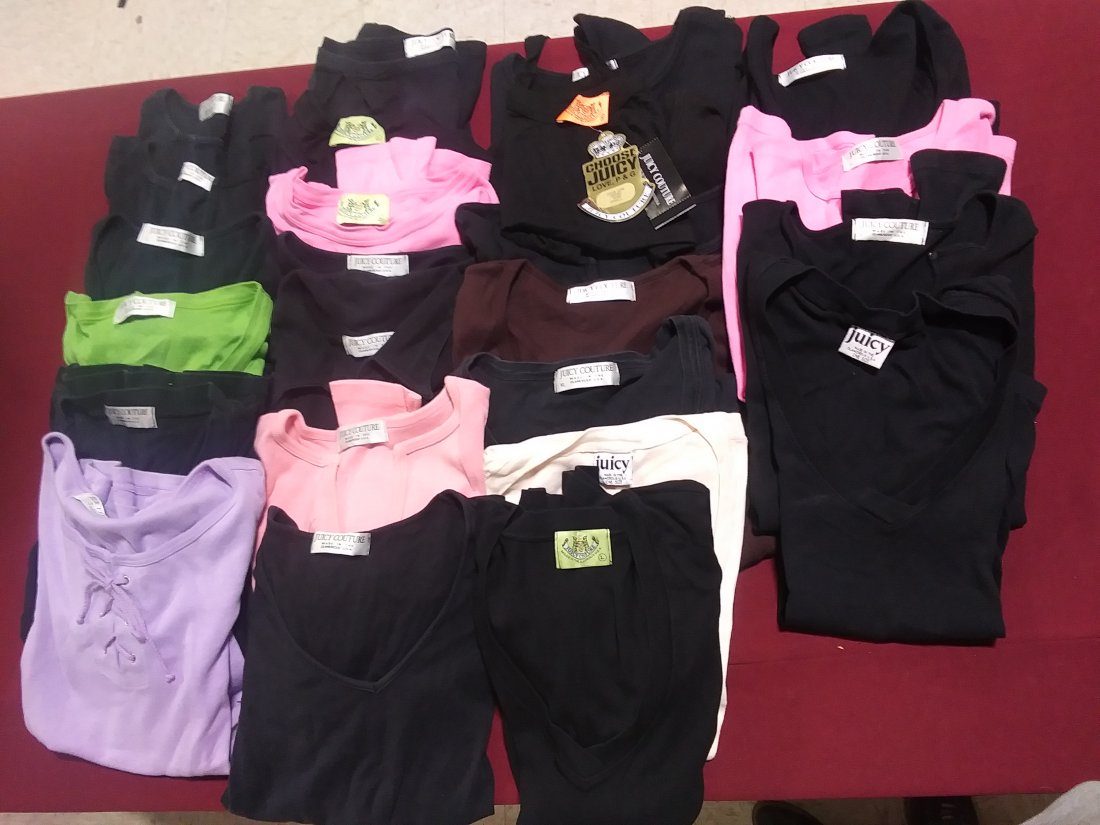 26 pieces of JUICY COUTURE shirts various colors: 26 pieces of JUICY COUTURE shirts various colors