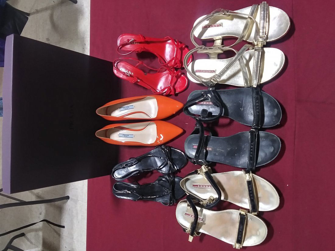 6 pairs of pre-loved PRADA shoes: 6 pairs of pre-loved PRADA shoes