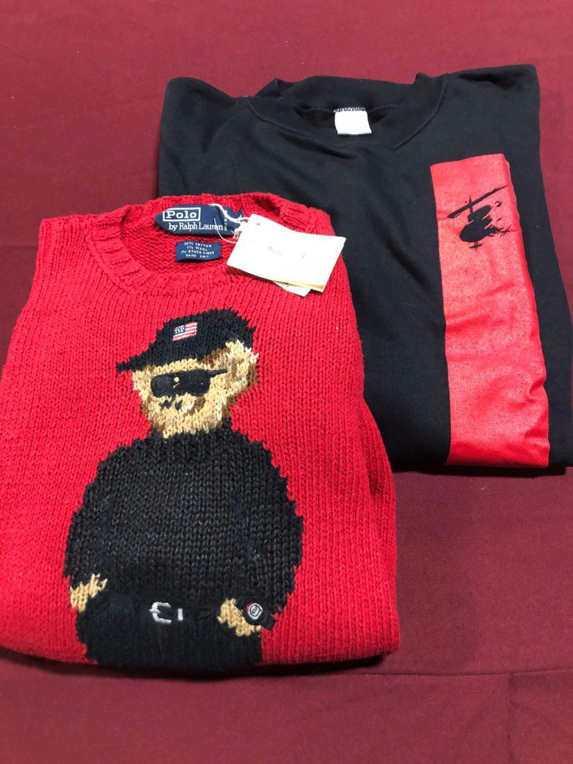 Polo by Ralph Lauren Teddy Bear Sweater size M: Polo by Ralph Lauren Teddy Bear Sweater size Medium and Dweynsters LS shirt size Large