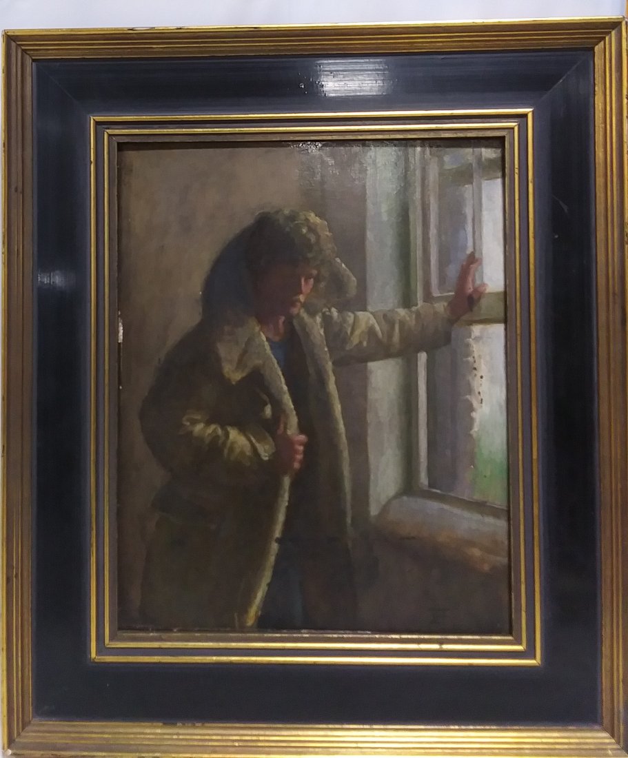 Oil on Board "Approaching Winter" Monogrammed (1 of 5)