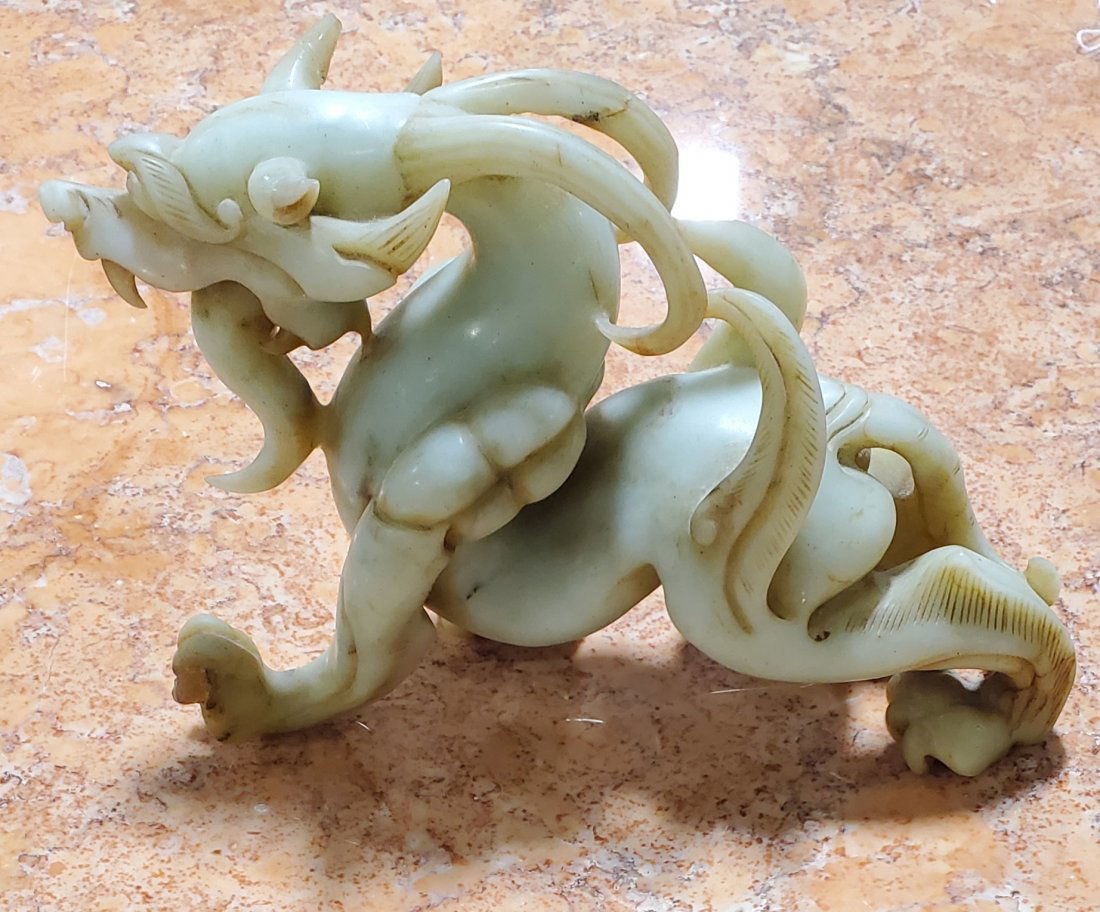 Jade dragon 9" by 6" (1 of 3)