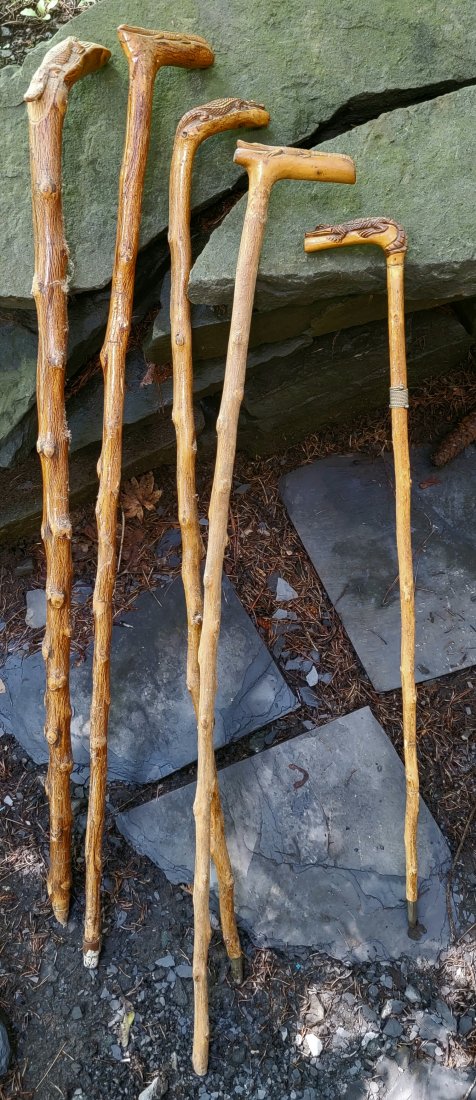 Lot of 5 hand carved Alligator Crocodile Canes 🐊 (1 of 4)