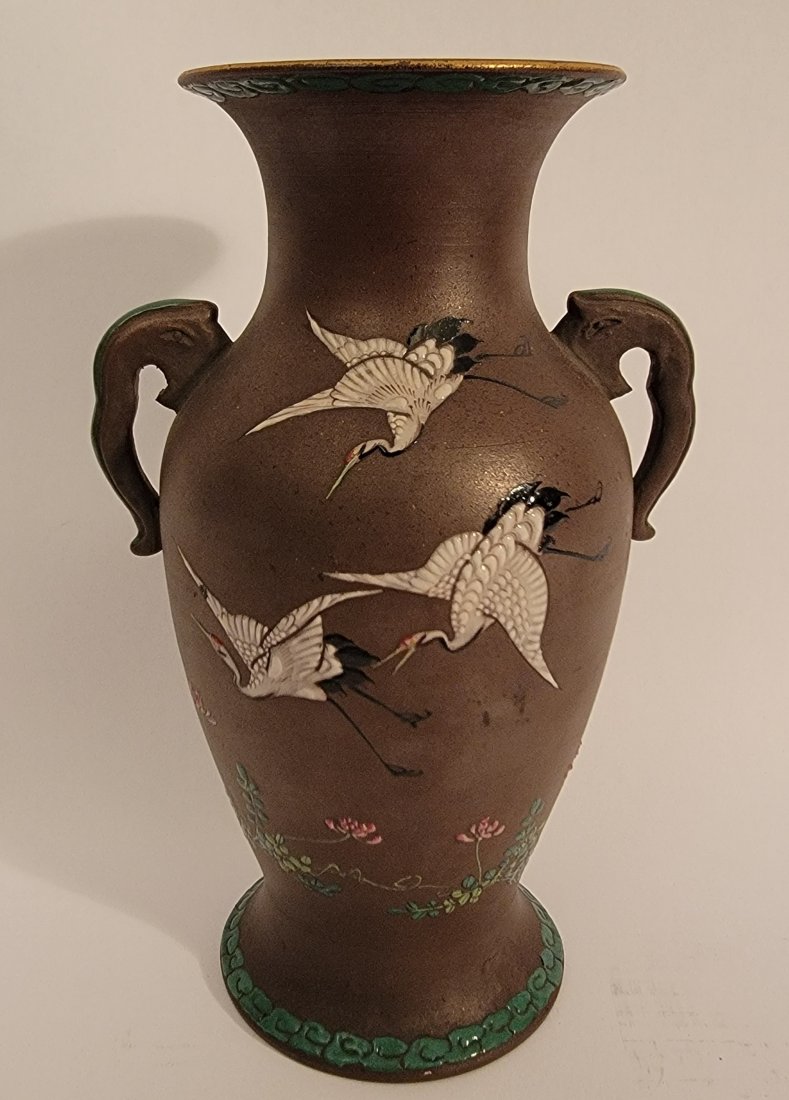 Beautiful Japanese Banko Ware Vase Handpainted Signed (1 of 7)