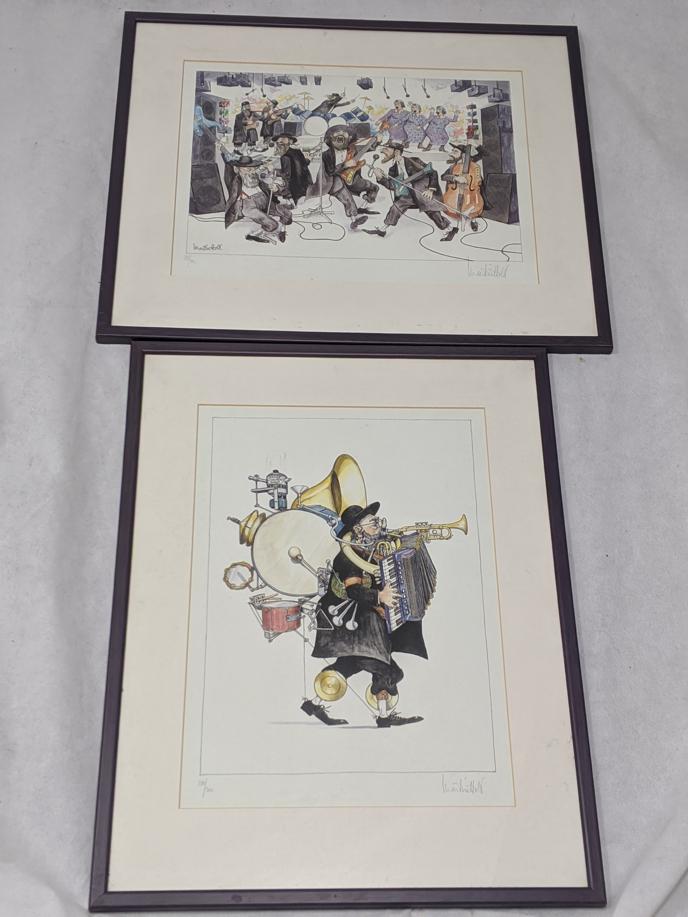 2 Jewish musical prints, signed in pencil (1 of 1)