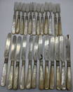 Twelve pairs of Victorian silver knives and forks with