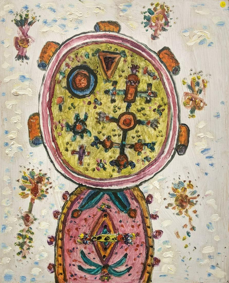 Alan Davie (1920-2014), Opus O.2031, Magic Bowl, 2008,: Alan Davie (1920-2014), Opus O.2031, Magic Bowl, 2008, gouache, signed in marker pen to verso, H.37cm W.30.5cm Provenance: Gimpel Fils Gallery, London ARR
