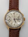 A Breitling Chronomat 18ct gold, ref.769, 1940s, dial diameter 35mm, later brown leather strap