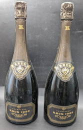 2 bottles of Krug 1988 champagne