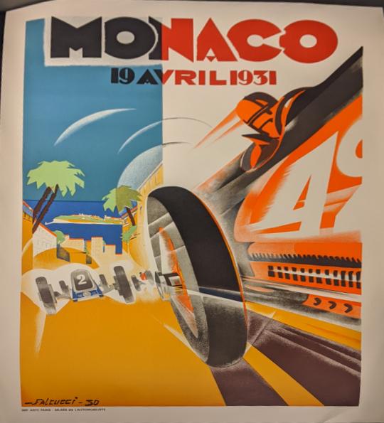 After B.Minne, Monaco Grand Prix poster, 100cm x 68cm: After B.Minne, Monaco Grand Prix poster, 100cm x 68cm