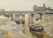 Veronica Burleigh (1909-1999), The Lock at Bradford on Avon, oil on canvas, signed lower left,