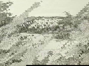 Anthony Gross (1905-1984), Landscape with Praying Mantis, etching, signed in pencil lower right,