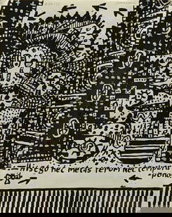 Alan Davie (1920-2014), To These I Place No Boundaries of Space or Time (Virgil), 2004, brush: Alan Davie (1920-2014), To These I Place No Boundaries of Space or Time (Virgil), 2004, brush drawing on paper, signed in pencil upper right, H.29.5cm W.22.5cm, frame size H.43cm W.36cm