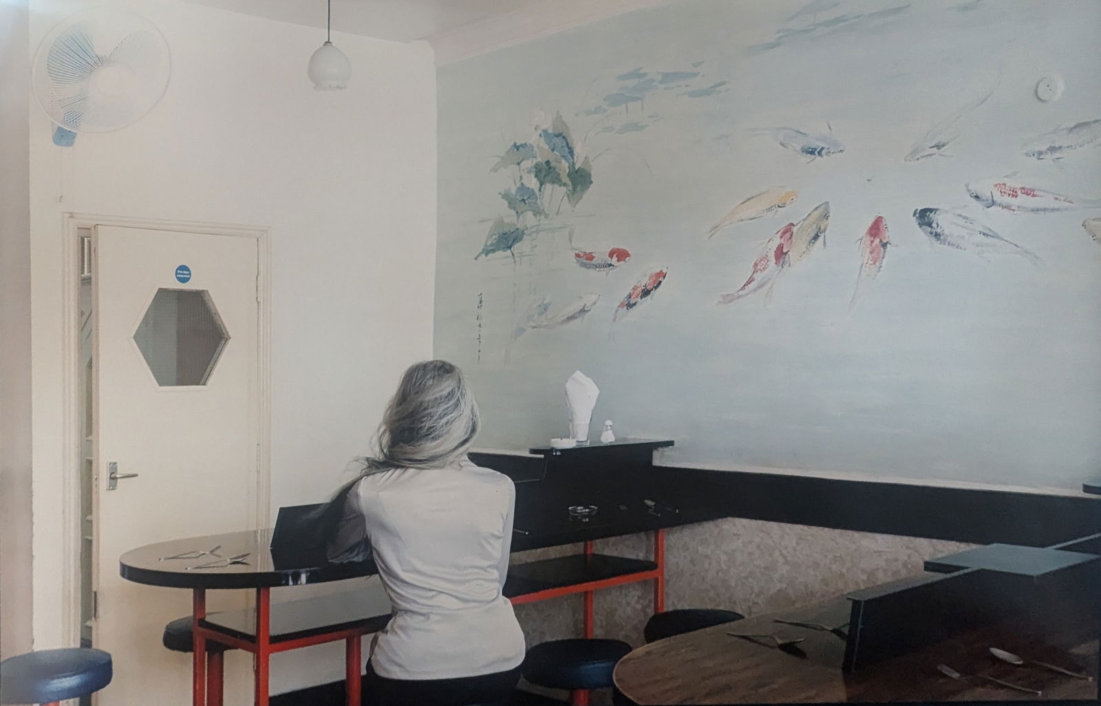 Hannah Starkey (b.1971), March, 2002: Hannah Starkey (b.1971), March, 2002, C-type print, mounted on aluminum, from the edition of 5, signed in pen to label verso, H.122cm W.183cm