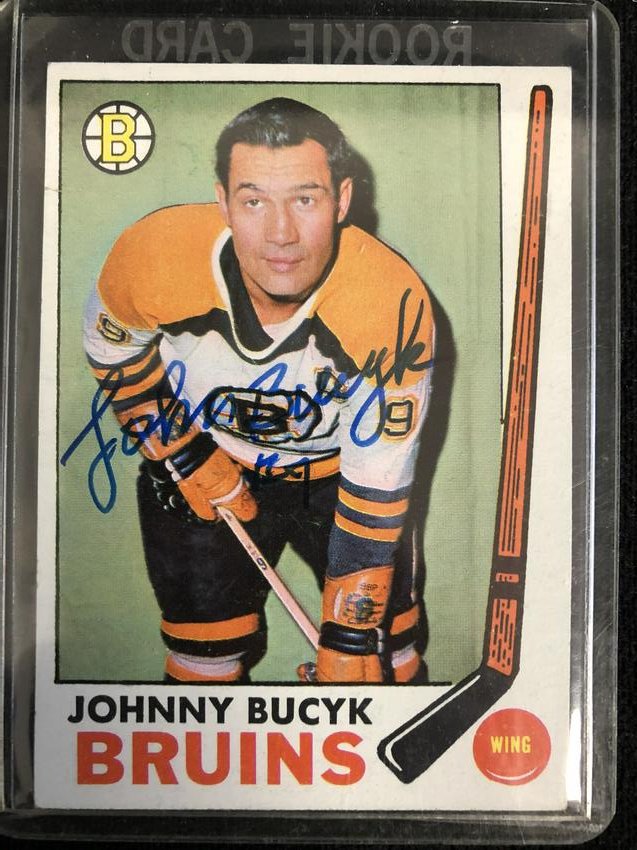 JOHNNY BUCYK SIGNED VINTAGE HOCKEY CARD (1 of 1)