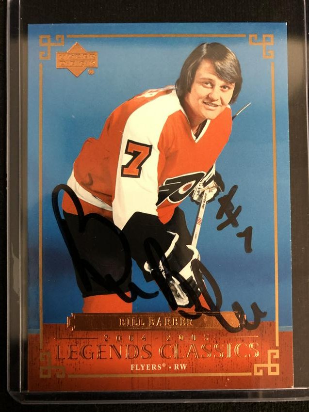 BILL BARBER SIGNED UPPER DECK LEGENDS OF THE GAME (1 of 1)