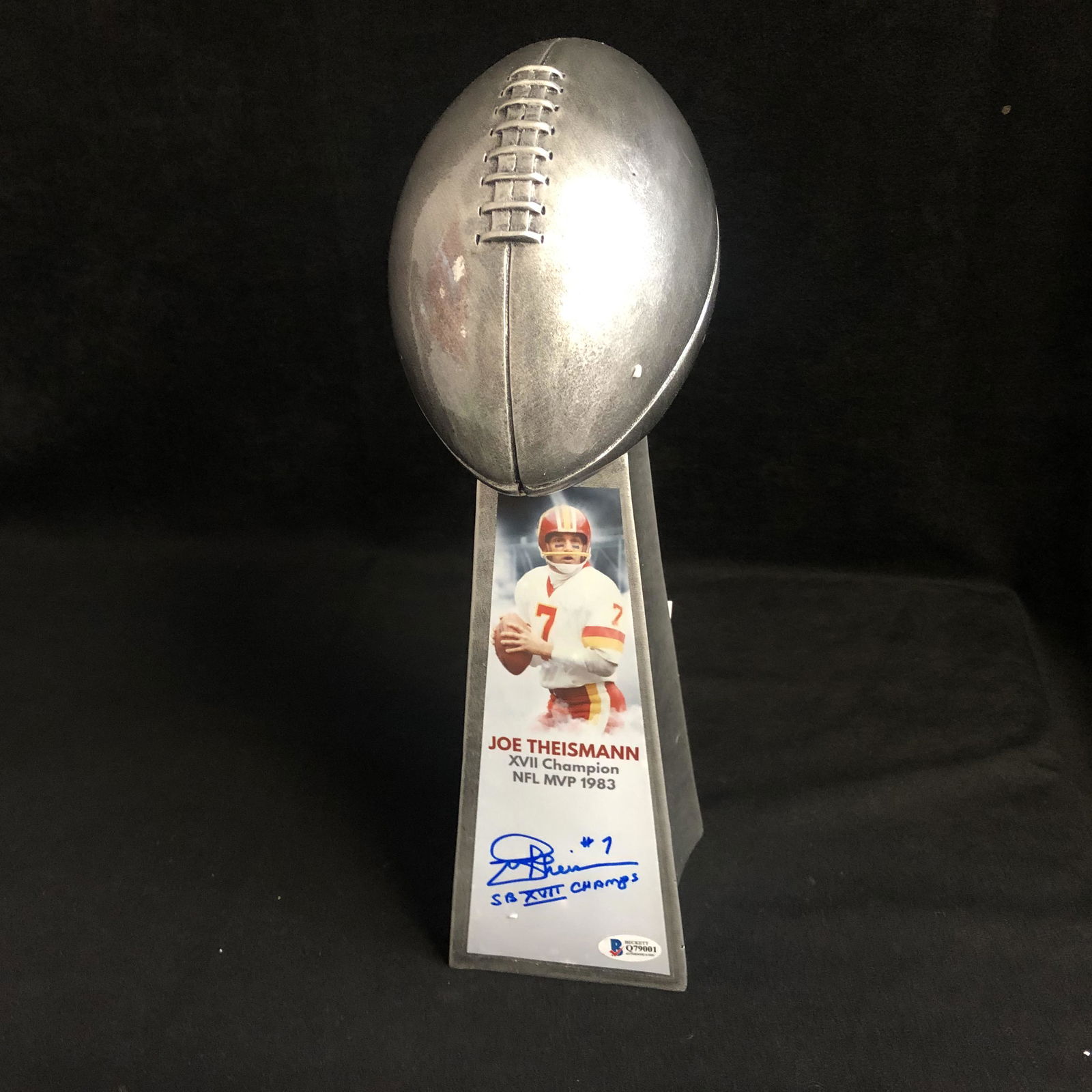 Joe Theismann Redskins Signed Lombardi Trophy (Beckett (1 of 4)